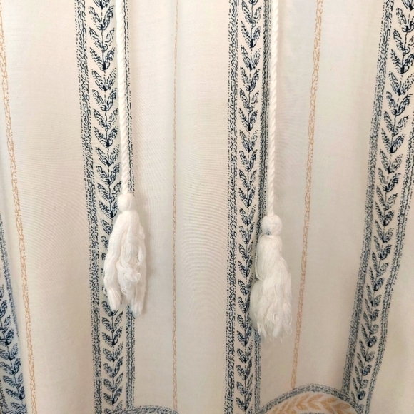 Sadie & Sage Floral Stripe V-Neck Beach BohoTunic - Picture 5 of 7